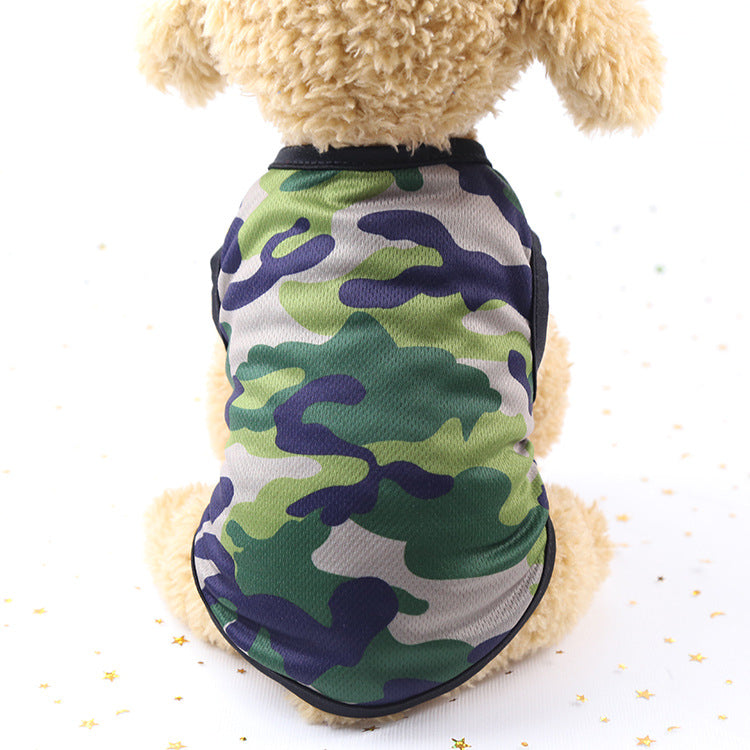 Puppy Breathable  Camouflage Soft Summer Shirts